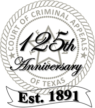 Court of Criminal Appeals special 125th Anniversary Seal